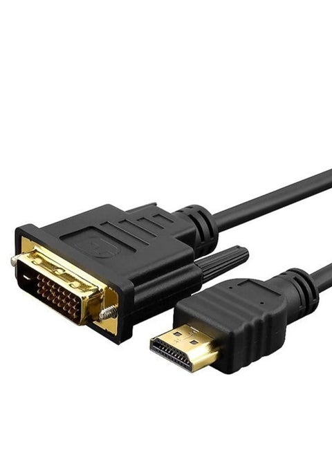 محول كابل مدخل HDMI إلى مخرج DVI D 24+1 دبوس للعرض، DVI-D ذكر إلى HDMI ذكر عالي السرعة يدعم دقة 1080 بكسل كاملة الوضوح (1.5 متر)