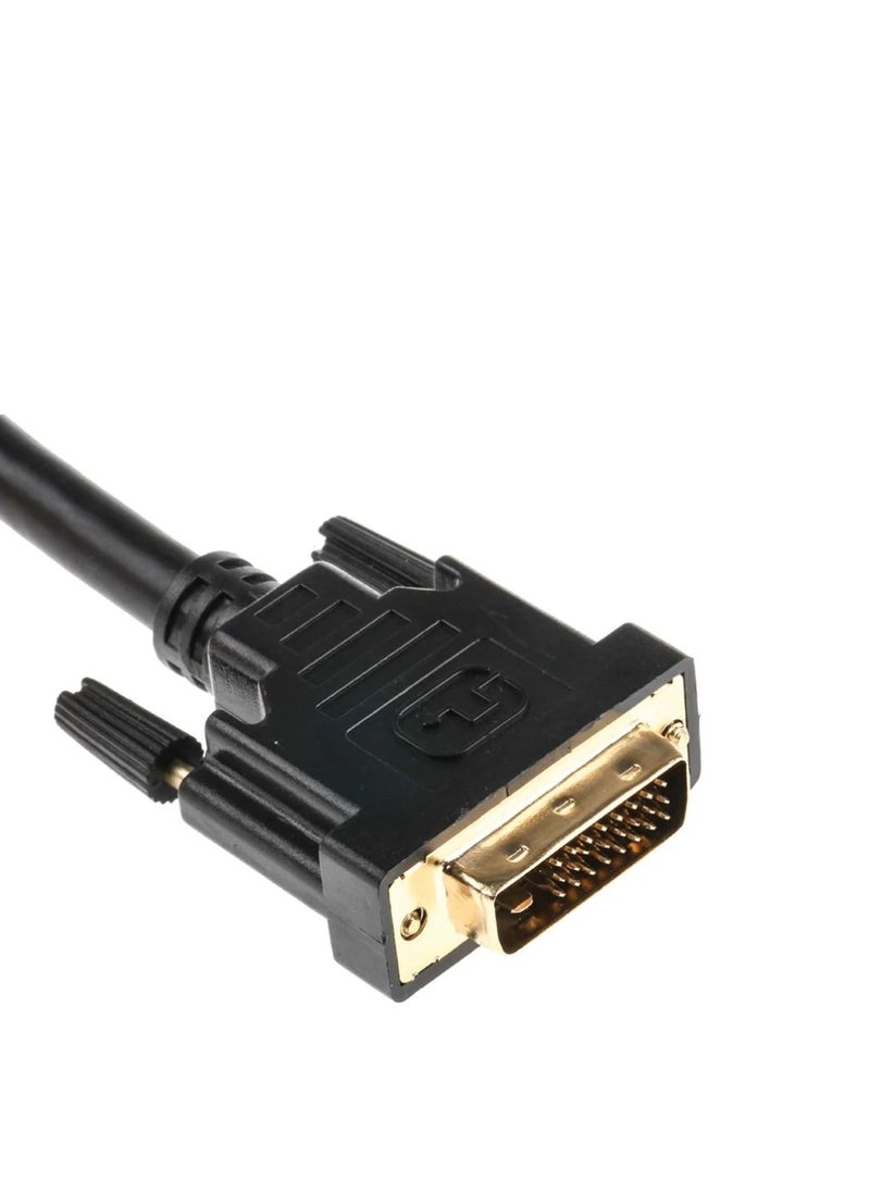 Generic - HDMI Input to DVI D 24+1 Pin Output Cable Adapter for Display, DVI-D Male to HDMI Male High Speed Support 1080P Full HD (1.5 m) - Image 1