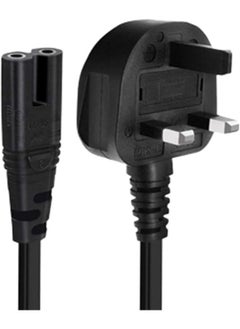 HIAS "[1.5-Meter] UK Power Cord with Fuse - 2 Pin Mains Cable for Laptop, Monitor, TV, Printer, and Small Appliances - Durable and Safe Power Supply Cable"  - Image 1