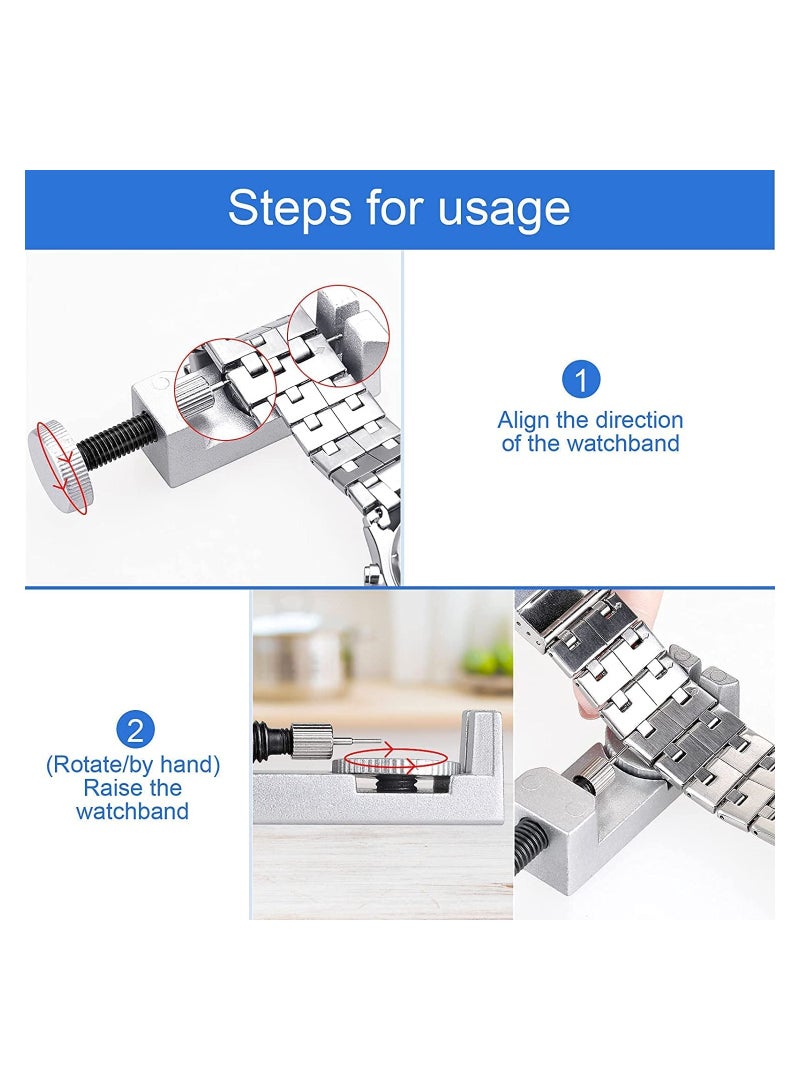 SYOSI Watch Link Removal Kit Watch Repair Tool Kit Watch Link Remover Watch Strap Adjustment Tool Watch Repair Strap Removal Kit Ideal for Watchmaker - Image 2