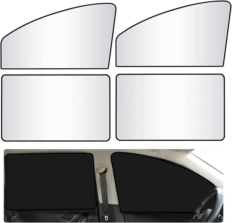 TANCUDER 4 PCS Magnetic Car Side Window Shades - UV Protection and Privacy - Image 1