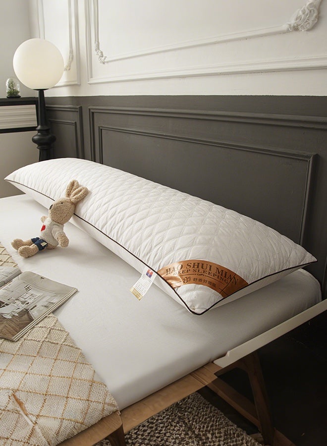 Uptyia Microfiber Solid Long Sleeping Pillow，Full Body Pillows for Adults with Washable Removable Pillowcase, Quilted Long Bed Pillows for Sleeping, Large Pillow for Pregnancy Women and Side Sleepers（48*150cm） - Image 1