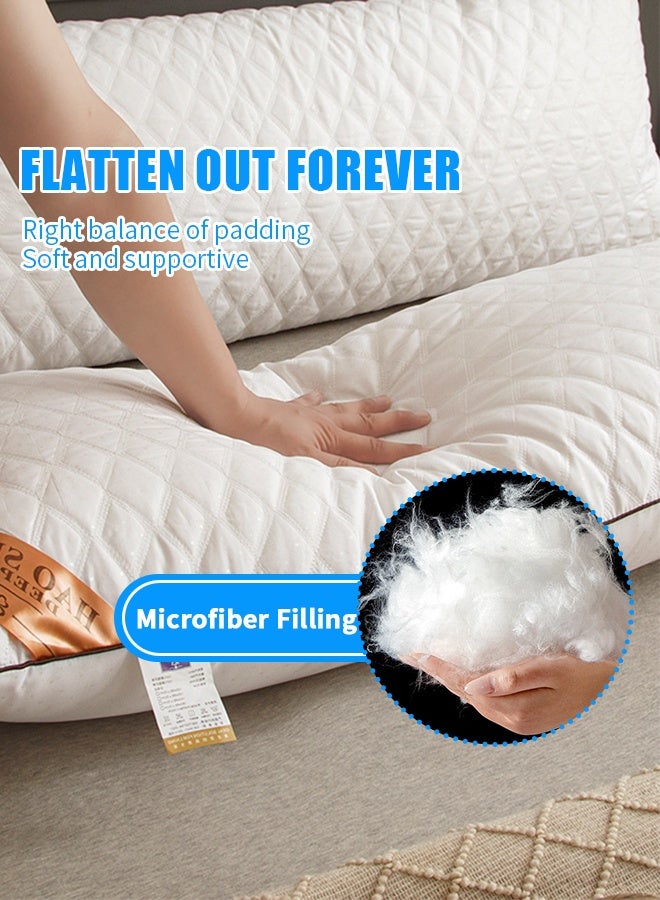 Uptyia Microfiber Solid Long Sleeping Pillow，Full Body Pillows for Adults with Washable Removable Pillowcase, Quilted Long Bed Pillows for Sleeping, Large Pillow for Pregnancy Women and Side Sleepers（48*150cm） - Image 2