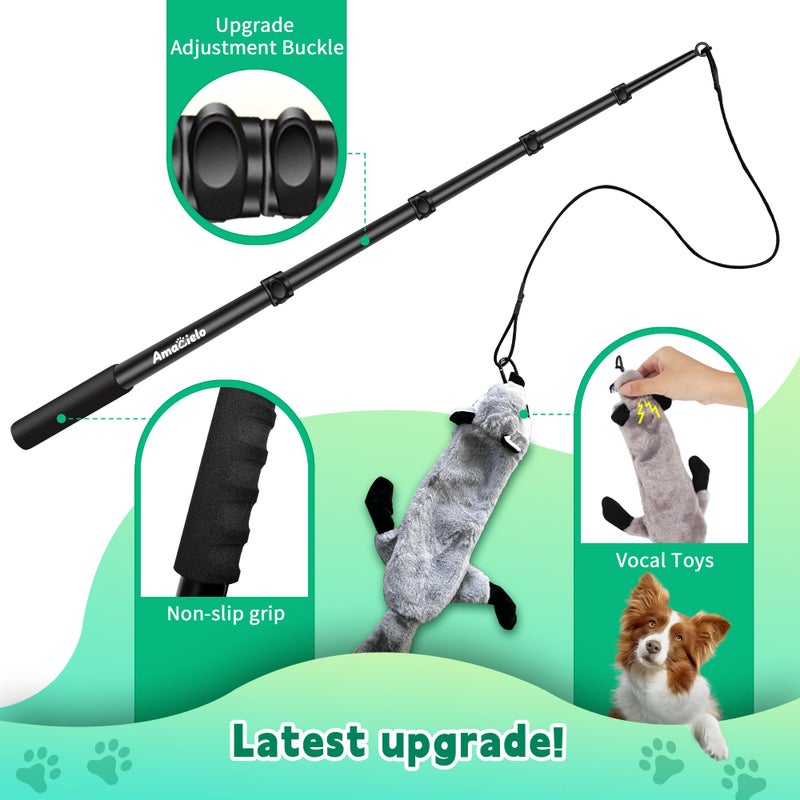 AmaCielo Flirt Pole for Dogs, Interactive Toys Tug-of-war for Dogs, Five-Section Retractable Adjustable Length,for Outdoor Exercise & Training for Small Medium Large Dog - Image 3