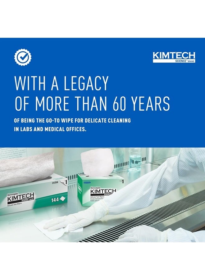 Kimberly-Clark - B0013HT2QW– Kimtech Science KimWipes Delicate Task Wipers; 4.4 x 8.4 in. (11.2 x 21.3cm); 1-Ply, (Pack of 1, 286 Count) - Image 1