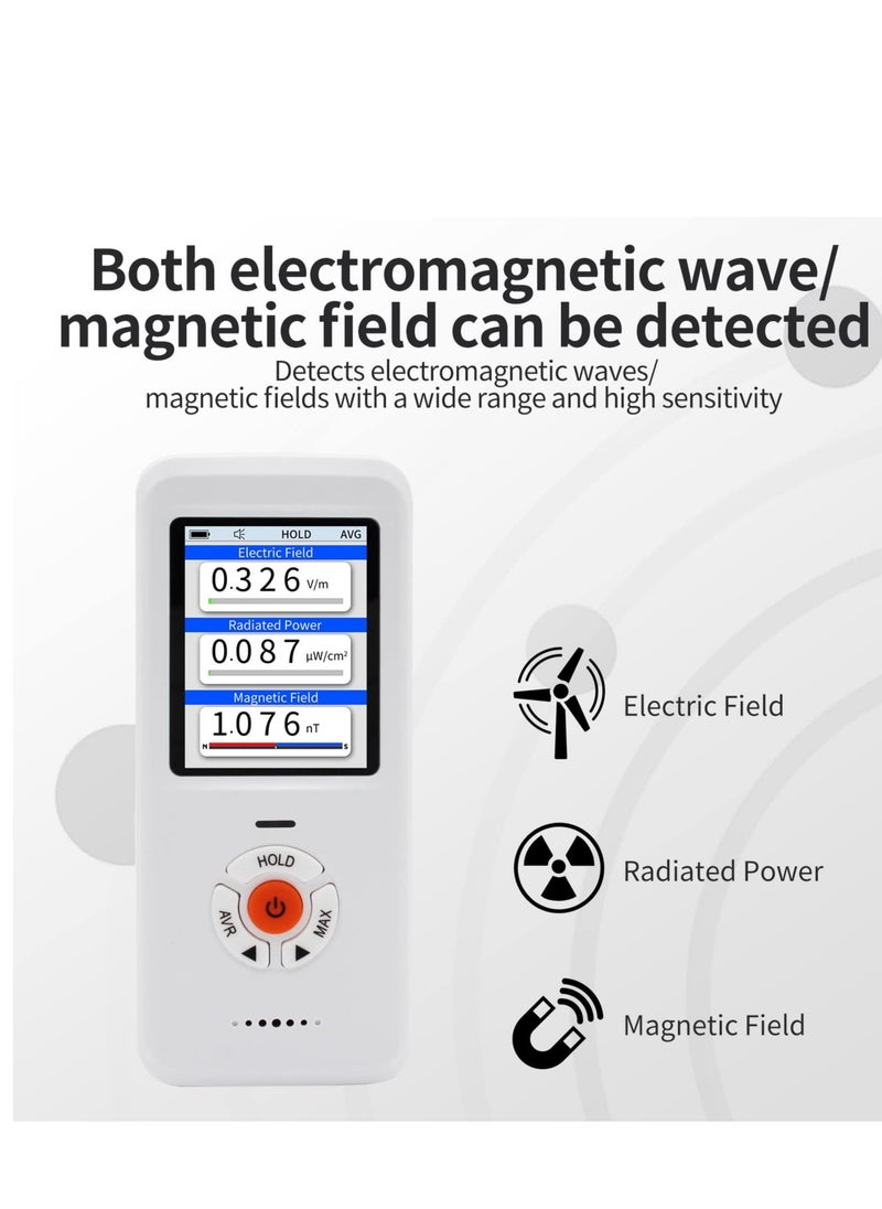 Generic - EMF Meter Multi Testers, Portable Handheld Radiation Detector Gauss Reader, 3 in 1 Digital/Graph Electromagnetic Field Radiation Detector for EF/RF/MF, for Home, Office, Outdoor, EMF Inspections - Image 1