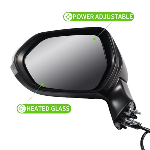 Liizoo Side Mirror Car Door Mirror Fits for Toyota Corolla 2019-2025 Left Driver Side|TO1320394|Power|Heat| 6 Pins White LH - Image 3