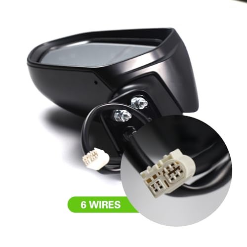 Liizoo Side Mirror Car Door Mirror Fits for Toyota Corolla 2019-2025 Left Driver Side|TO1320394|Power|Heat| 6 Pins White LH - Image 4
