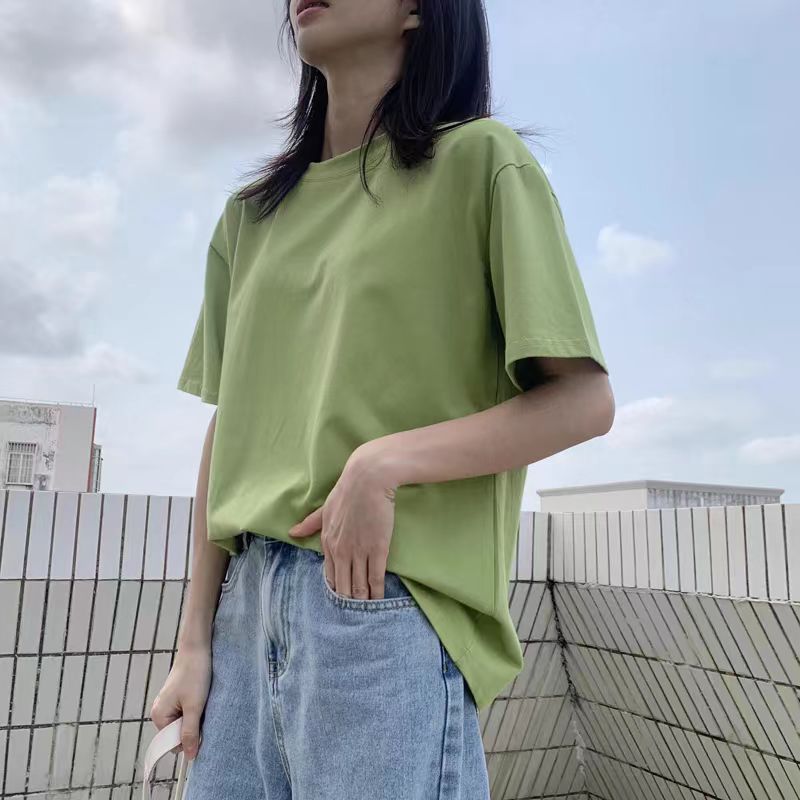 Simple Black Short-Sleeved T-Shirt Women'S Summer Loose Korean Fashion Multicolor Internet Popular Ins Super Popular - Image 5