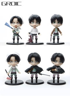GROIC 6 Pcs Attack on Titan Figure Anime Figure Set, Action Figures Cartoon Figurines Party Decoration Mini Toy Model Collectibles Statue for Anime Fans  - Image 1