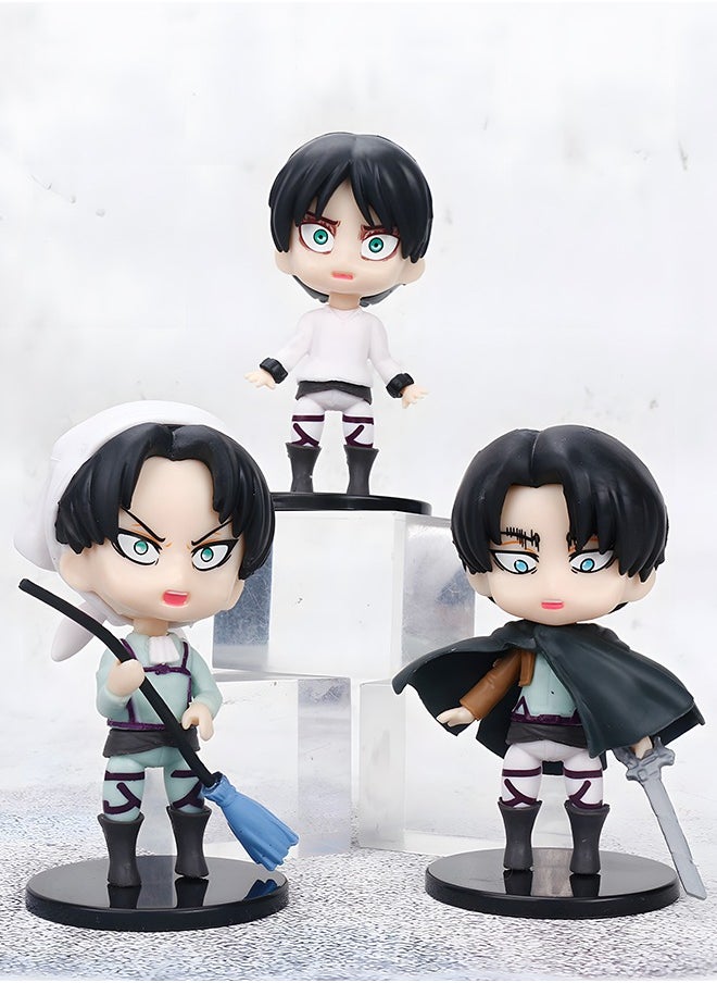 GROIC 6 Pcs Attack on Titan Figure Anime Figure Set, Action Figures Cartoon Figurines Party Decoration Mini Toy Model Collectibles Statue for Anime Fans  - Image 2