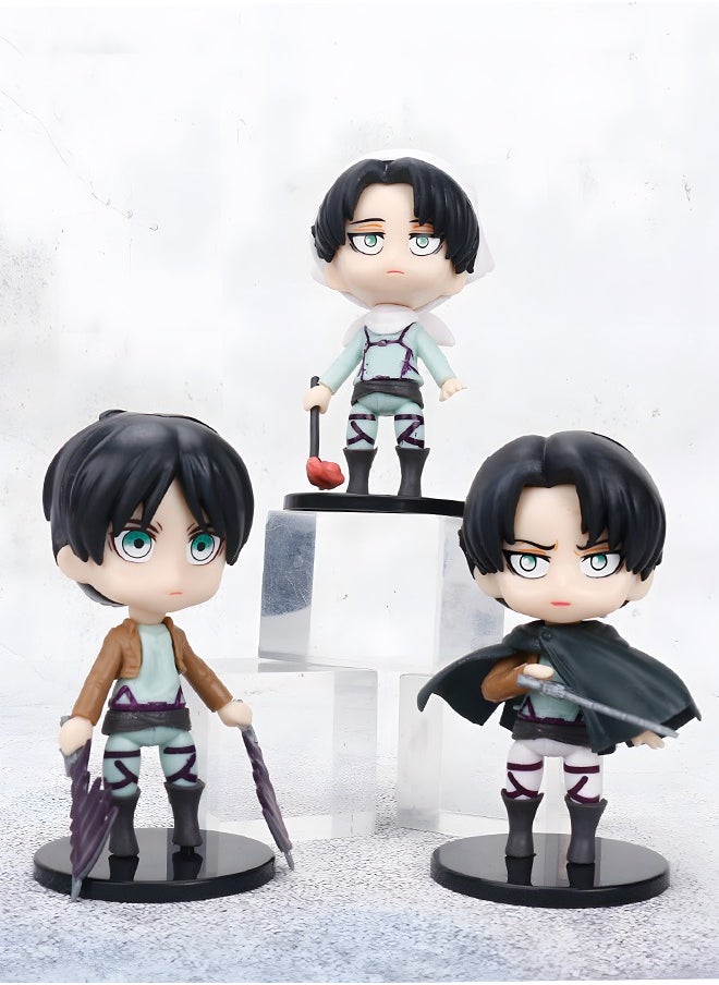 GROIC 6 Pcs Attack on Titan Figure Anime Figure Set, Action Figures Cartoon Figurines Party Decoration Mini Toy Model Collectibles Statue for Anime Fans  - Image 3