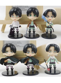 GROIC 6 Pcs Attack on Titan Figure Anime Figure Set, Action Figures Cartoon Figurines Party Decoration Mini Toy Model Collectibles Statue for Anime Fans  - Image 4
