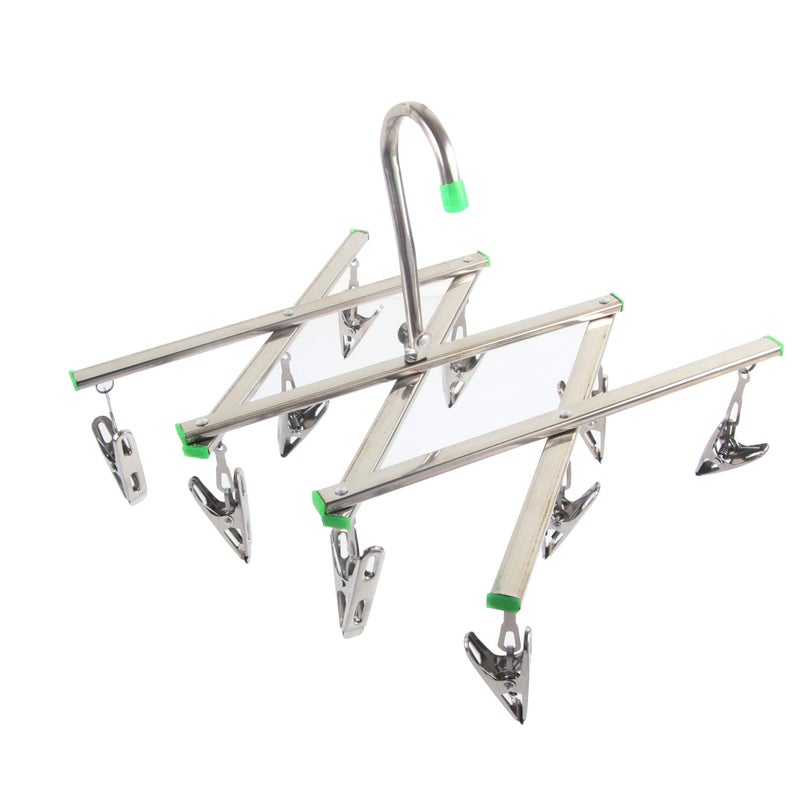 eTone Darkroom Film Negative Drying Hanging Rack Frame Foldable Hanger Windproof 10 Clips for 35mm 120 4x5'' Film - Image 2