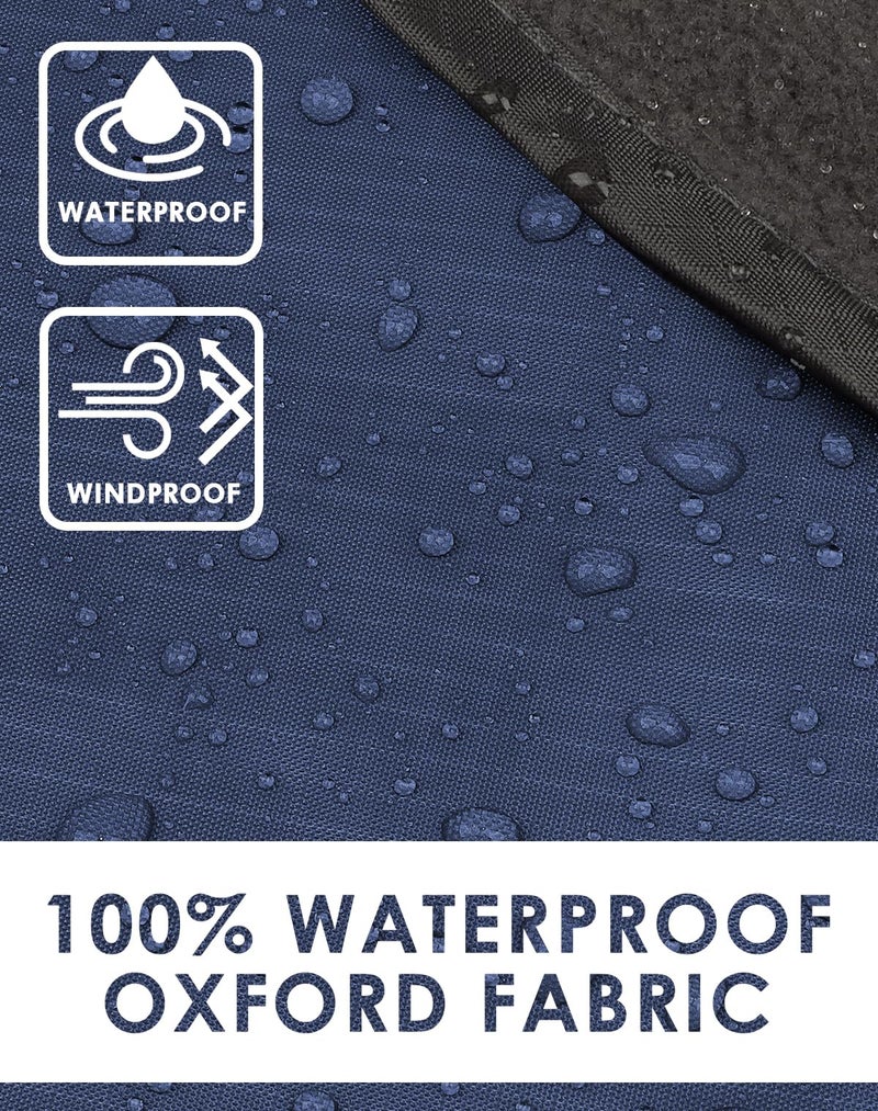 DUKUSEEK Large Waterproof Stadium Blanket for Cold Weather, Soft Warm Fleece Camping Blanket Windproof for Outdoor Sporting Events, Football Games,Navy Blue - Image 4