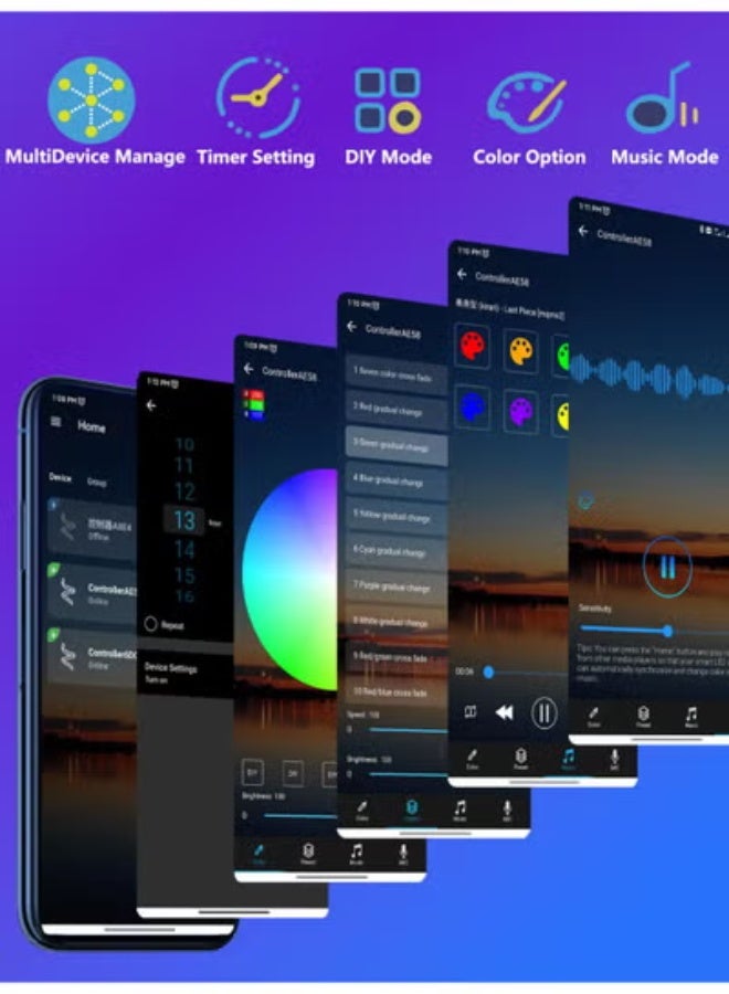 شريط إضاءة RGB بطول 3.5 متر/11.5 قدم للتلفزيون – 105 لمبة إضاءة خلفية USB للتلفزيونات 50-70 بوصة، تحكم بالتطبيق وجهاز تحكم عن بعد، سهل التركيب ذاتي اللصق، إضاءة داخلية وديكور للمنزل - Image 3