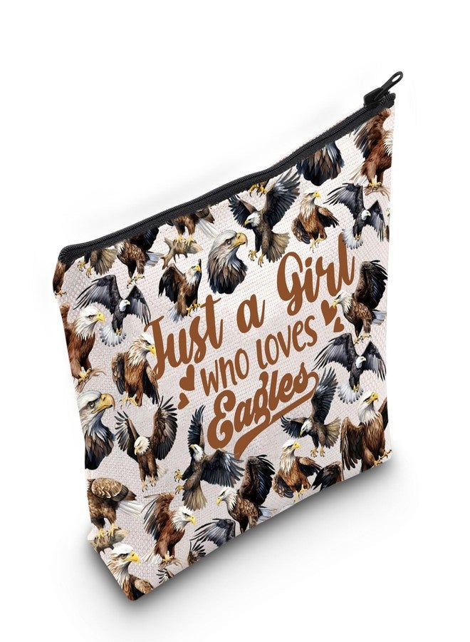 LEVLO Bald Eagle Cosmetic Makeup Bag - Eagle Lover Gift - Zipper Bag - Image 1