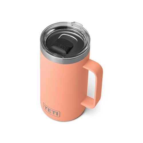YETI Rambler 24 oz Mug Vacuum Insulated Stainless Steel with MagSlider Lid Lowcountry Peach