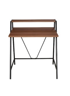 Rectangular Shape Computer Desk Walnut And Black 80 X 60 X 76-91 Cm Cd-17123