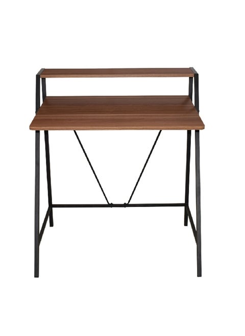 Rectangular Shape Computer Desk Walnut And Black 80 X 60 X 76-91 Cm Cd-17123