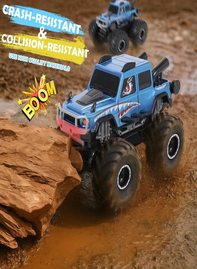 HENGI Amphibious Remote Control Car, RC Monster Truck, 2.4GHZ 1:16 Waterproof All-Terrain Off-Road RC Cars Toys, Pool Toys Gifts for Boys and Girls Age 8-12 (Blue) - Image 3