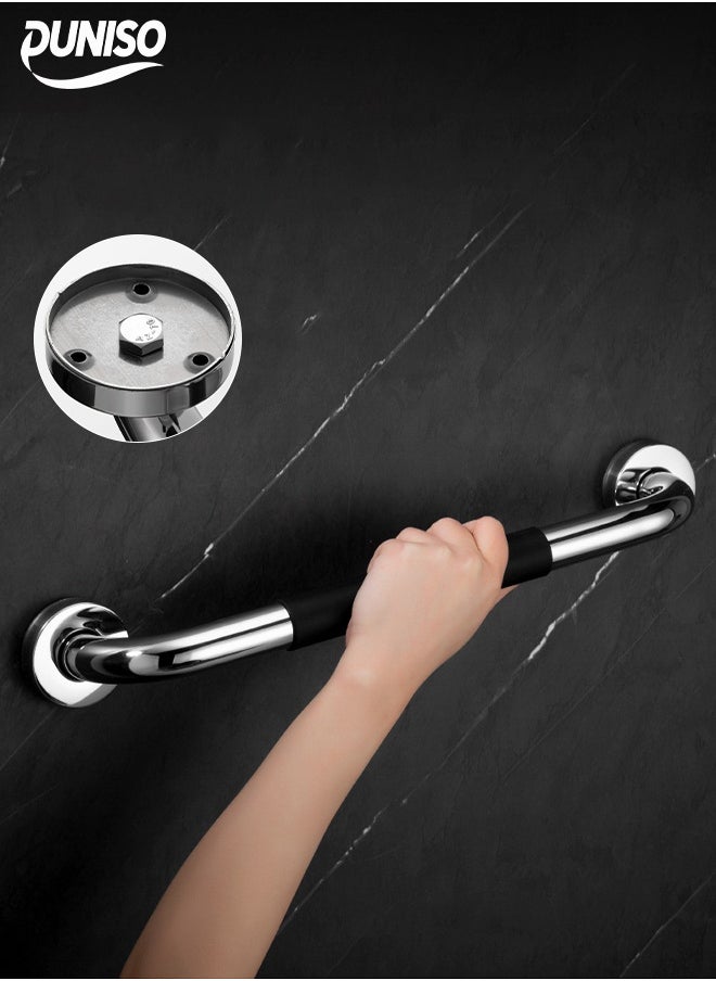 DUNISO Grab Bars for Bathroom, Anti Slip Bathroom Handicap Grab Bars for Showers, Safety Bath & Shower Grab Bar for Seniors, Shower Handles for Elderly, with Anti Slip Rubber Grip，40cm  - Image 1