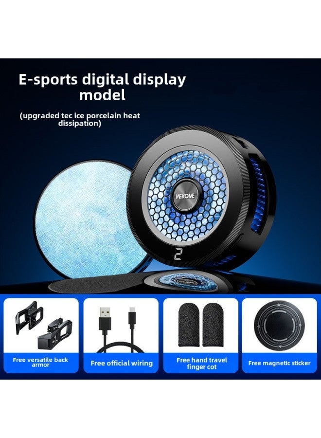 WEKOME Mobile Phone Radiator Semiconductor Refrigeration Icing Cooling Artifact AL19 Digital Display Live-Color:AL19 Digital Display 【black】】 - Image 1