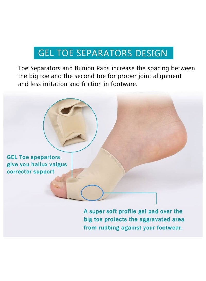 SYOSI Bunion Corrector Relief Protector Sleeves Kit Treat Pain in Hallux Valgus Big Toe Joint Hammer Separators Spacers Straighteners Splint for Women and men - Image 2