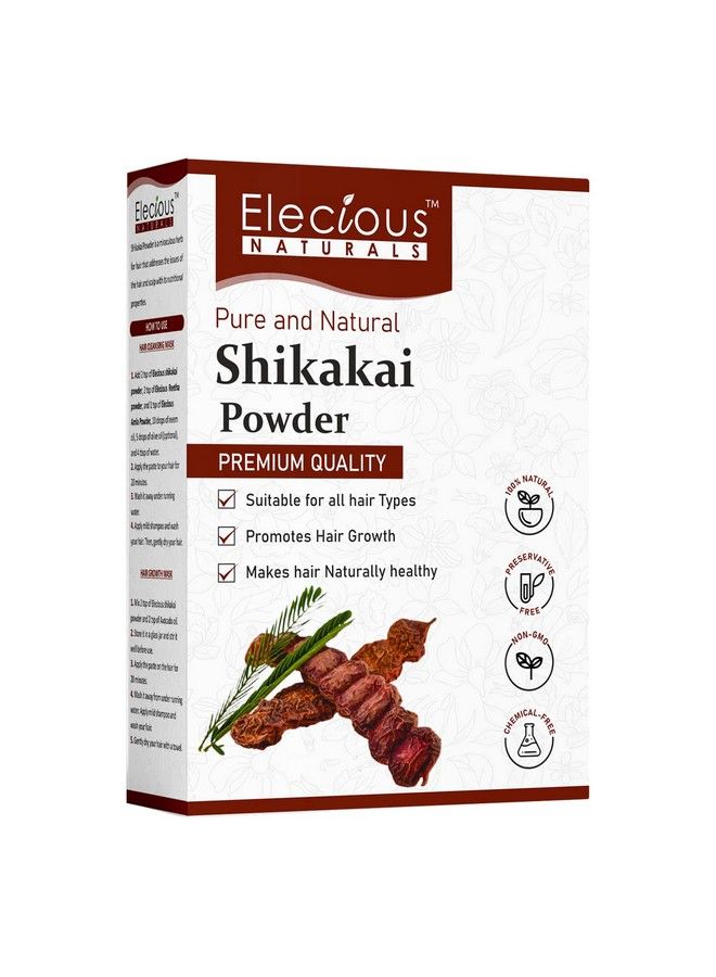Elecious Shikakai Powder For Hair (Natural Hair Cleanser For Luxirious And Soft Hairs) (200 Grams) - Image 2
