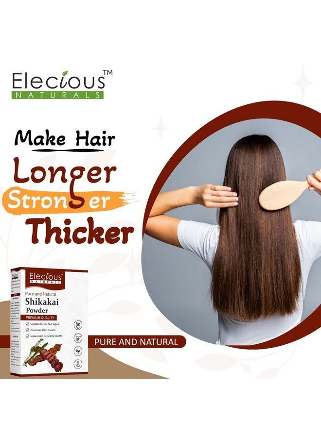 Elecious Shikakai Powder For Hair (Natural Hair Cleanser For Luxirious And Soft Hairs) (200 Grams) - Image 3