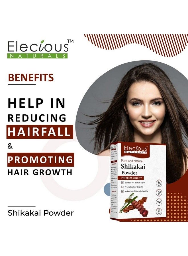 Elecious Shikakai Powder For Hair (Natural Hair Cleanser For Luxirious And Soft Hairs) (200 Grams) - Image 5