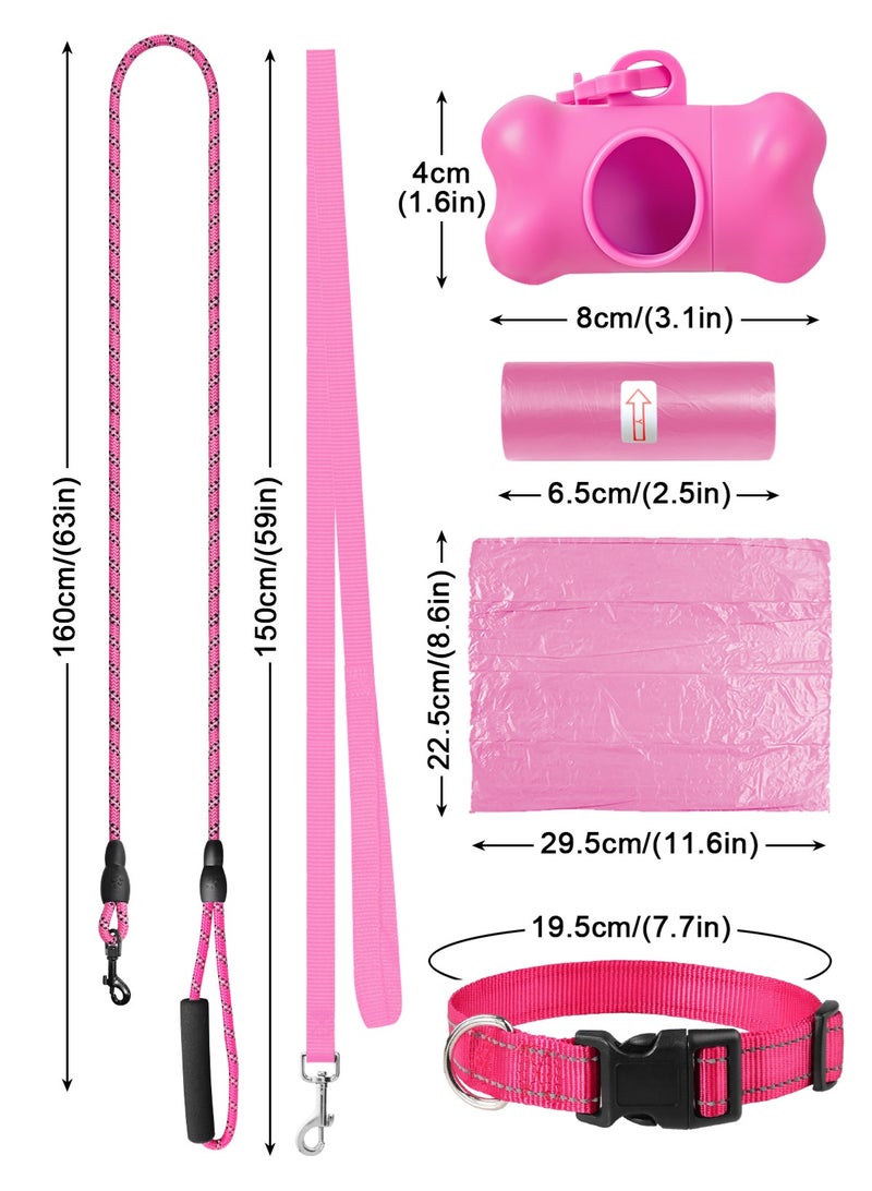 أوربازار طقم حزام وطوق ومقود للكلاب مانع للسحب | يتضمن حزام أمان للكلاب، وأوعية طعام قابلة للطي، وموزع أكياس فضلات. مثالي للتدريب والمشي والتنزه. يناسب الكلاب الصغيرة والكبيرة. - Image 3
