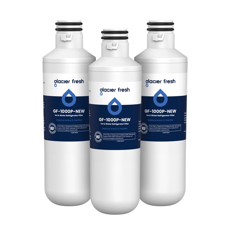 GLACIER FRESH Water Filter LT1000PC Replacement for Refrigerator, Compatible with MDJ64844601, ADQ747935 ADQ74793504 Water Filter (3 Pack) - Image 1