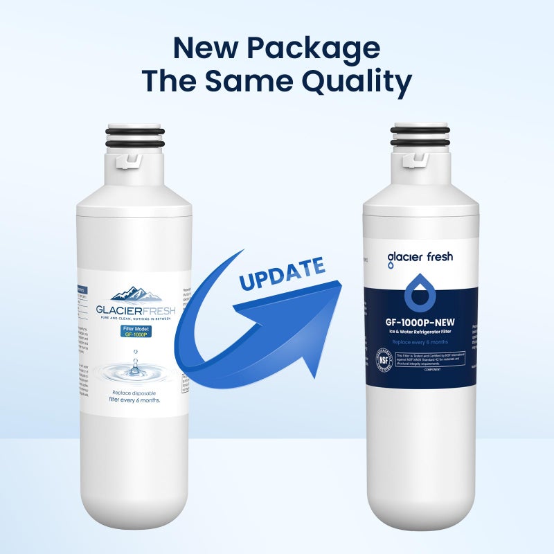 GLACIER FRESH Water Filter LT1000PC Replacement for Refrigerator, Compatible with MDJ64844601, ADQ747935 ADQ74793504 Water Filter (3 Pack) - Image 2
