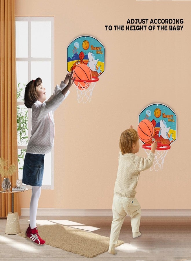 Joonly Toddler Basketball Hoop Indoor, 2 in 1 Sports Toy Set for Kids Basketball Hoop for Toddlers Indoor with Ring Toss Game - Image 2