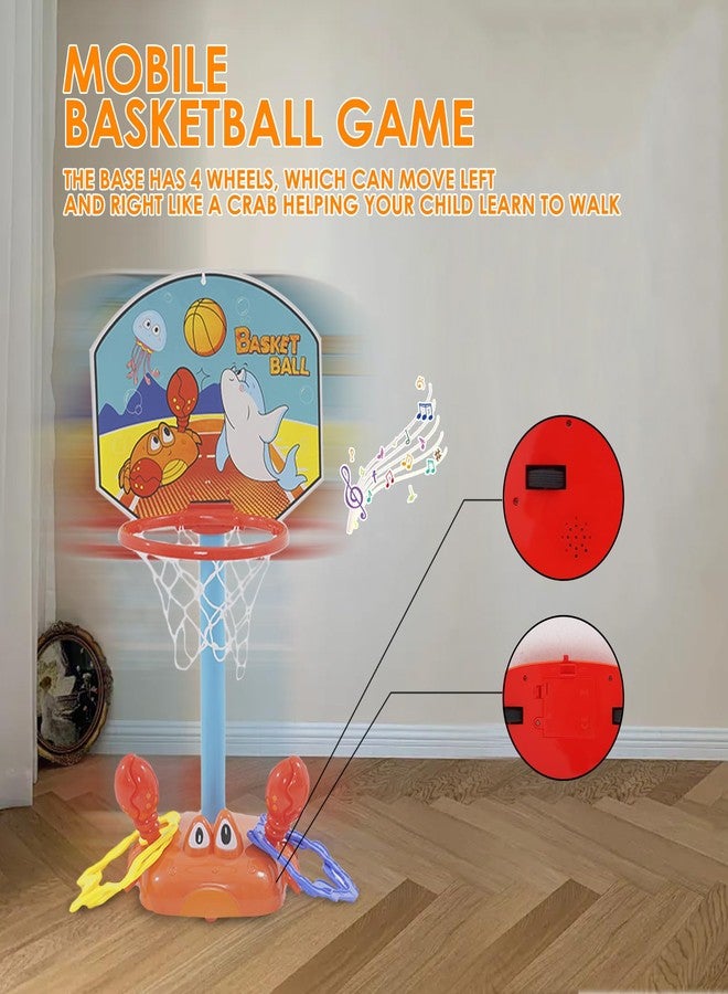 Joonly Toddler Basketball Hoop Indoor, 2 in 1 Sports Toy Set for Kids Basketball Hoop for Toddlers Indoor with Ring Toss Game - Image 4