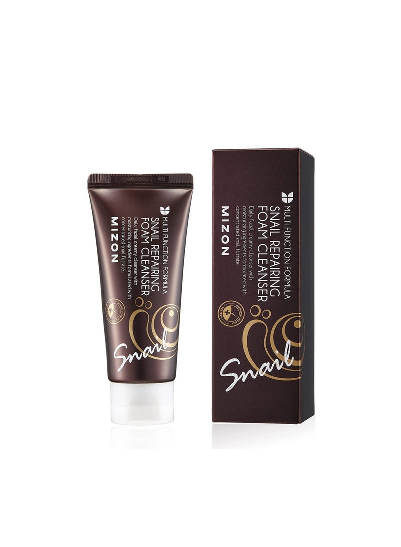 Mizon Snail Repairing Foam Cleanser Multi Function Formula 60ml - Image 3