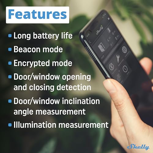 Shelly Blu Door/Window White | Bluetooth Operated Sensor | Home Automation | iOS Android App | Alexa & Google Home Compatibility | Lux and Tilt Angle Measurement | Set Custom Activation Scenes - Image 3
