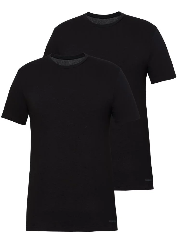 Blackspade Tender Cotton 2-Piece Short Sleeve Black T-Shirt 9675