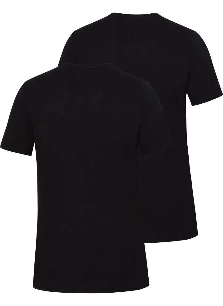 Blackspade Tender Cotton 2-Piece Short Sleeve Black T-Shirt 9675