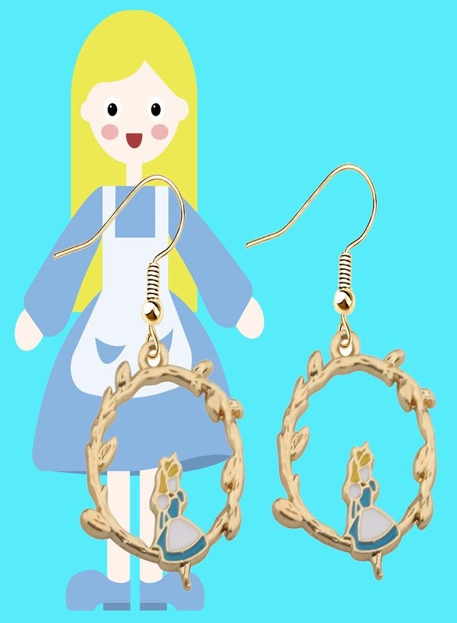 AKTAP Cartoon Movie Inspired Gift Al-e Rabbit Flower Earrings Fairy Tales Jewelry for Her - Image 5