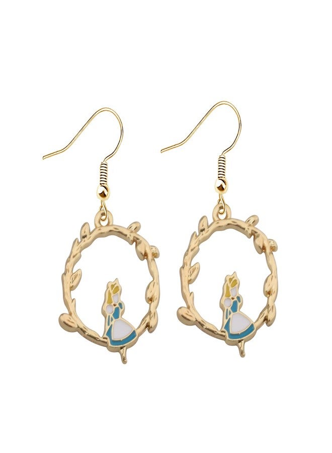 AKTAP Cartoon Movie Inspired Gift Al-e Rabbit Flower Earrings Fairy Tales Jewelry for Her - Image 1