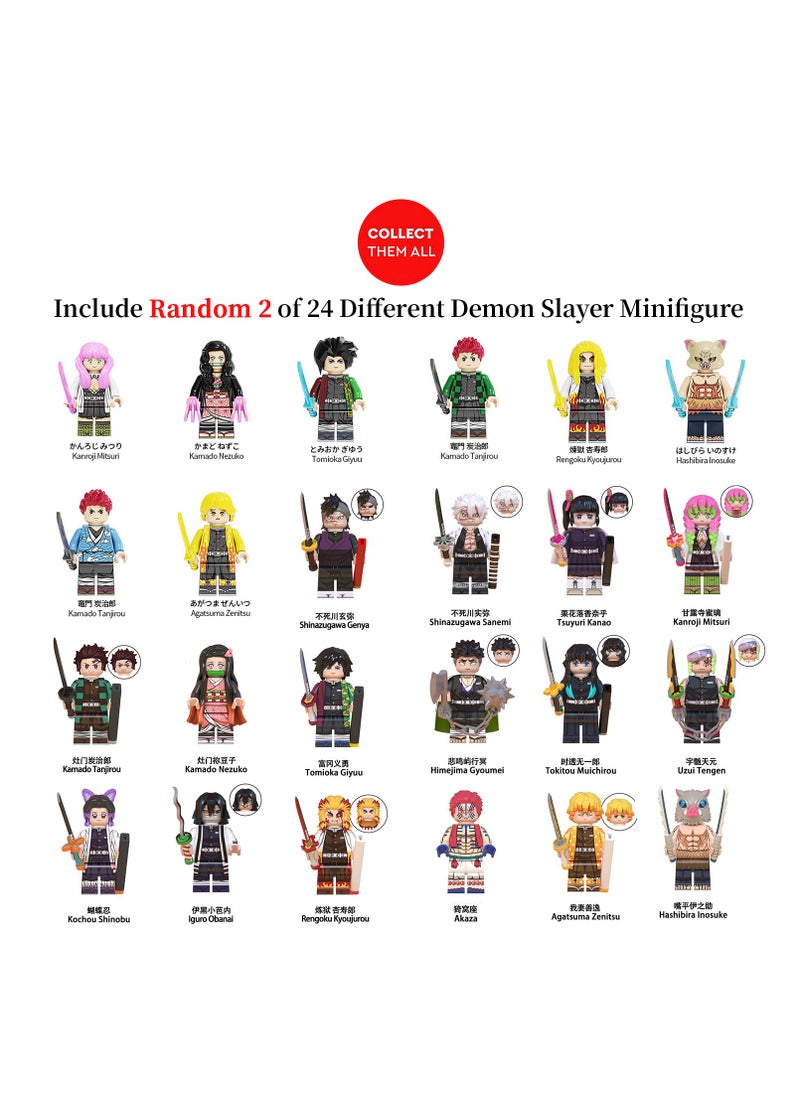 LEGO - Anime and Comics Series Collectible Mystery Minifigure Pack - Demon Slayer Random Selection of Two Figure with Display Case ACA003A - Image 1
