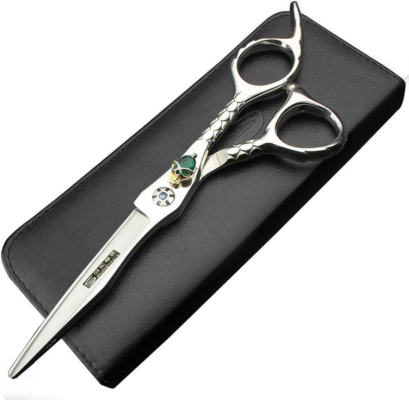 SHARONDS 6inch skull silver hair scissors salon hairdresser hairdresser Professional cutting and cutting hair special tools Cutting Scissors
