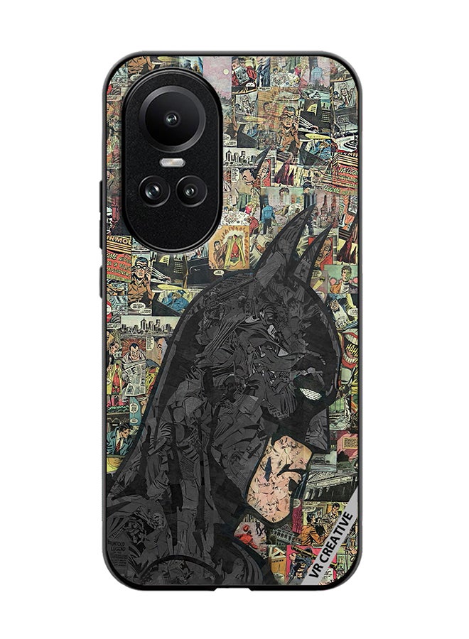 VR CREATIVE Protective Case Cover For Oppo Reno 10 Pro Batman Comic Design Multicolour - Image 1