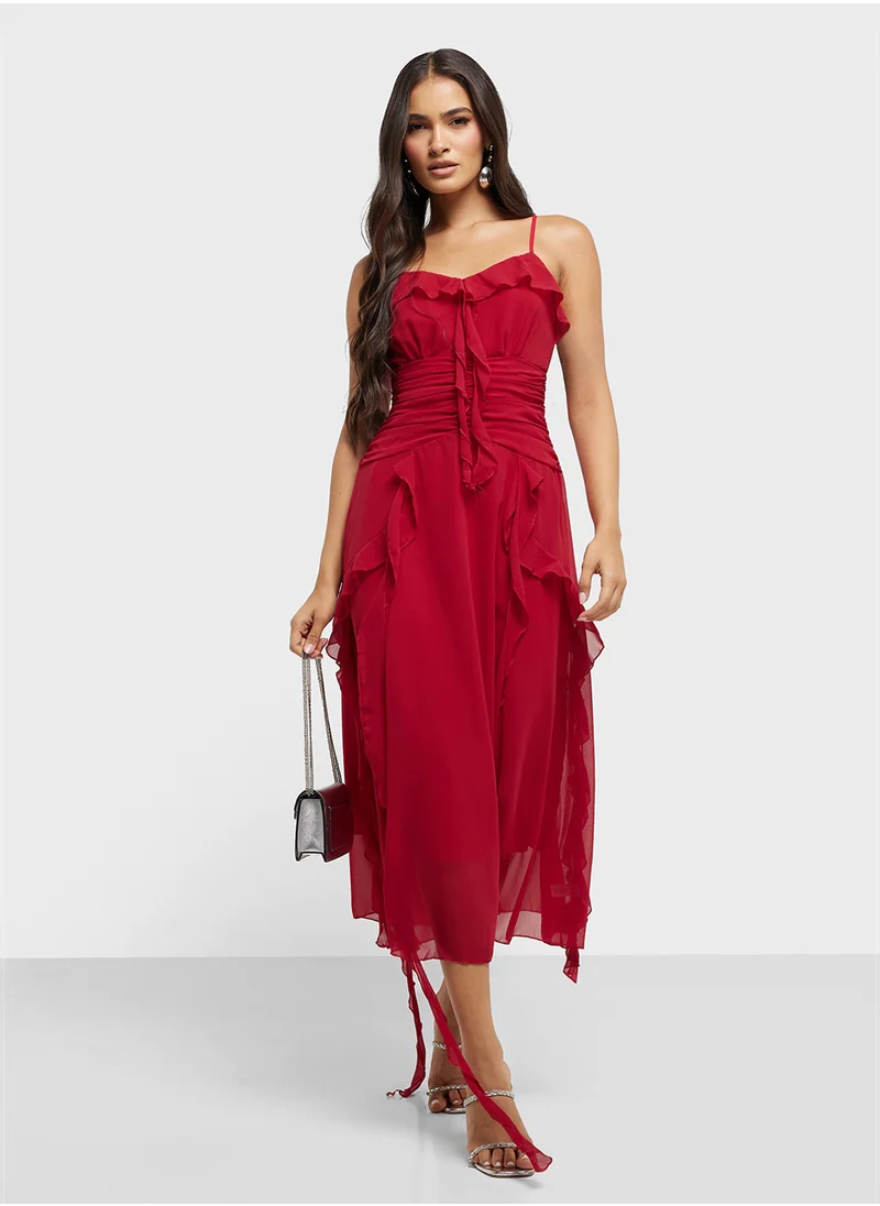 ايلا Strappy Ruffled Dress