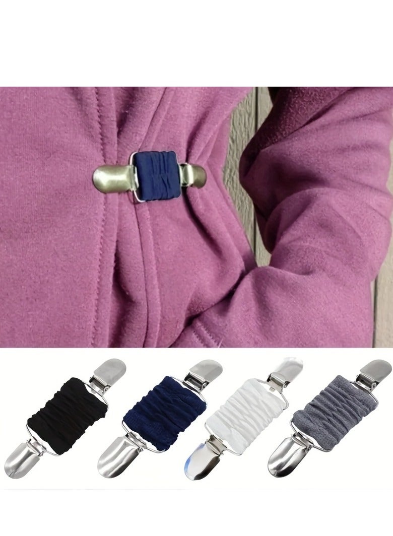 AROAQ Dress Clips, Elastic Clothes Clip Brooch Pins, Multipurpose Dress Shirt Brooch Clip, Portable Grey Dress Clips Back Cinch For Women - Image 3