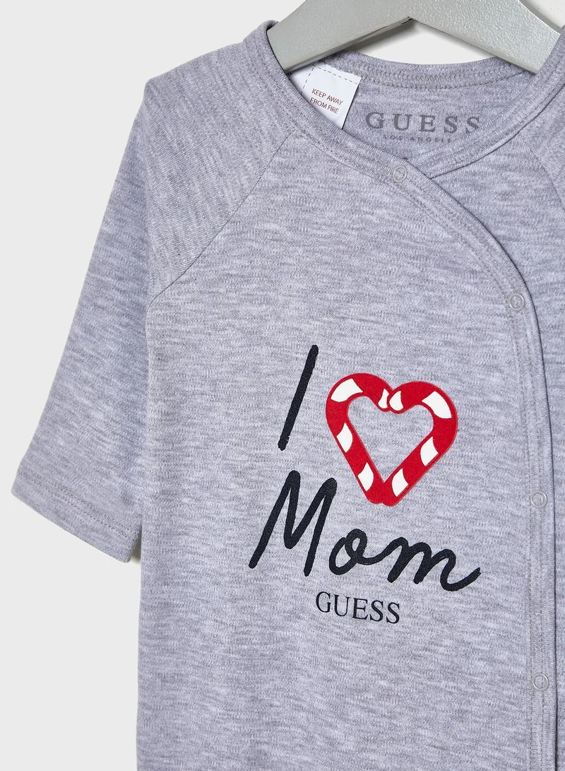 GUESS Infant Love You Mom Romper