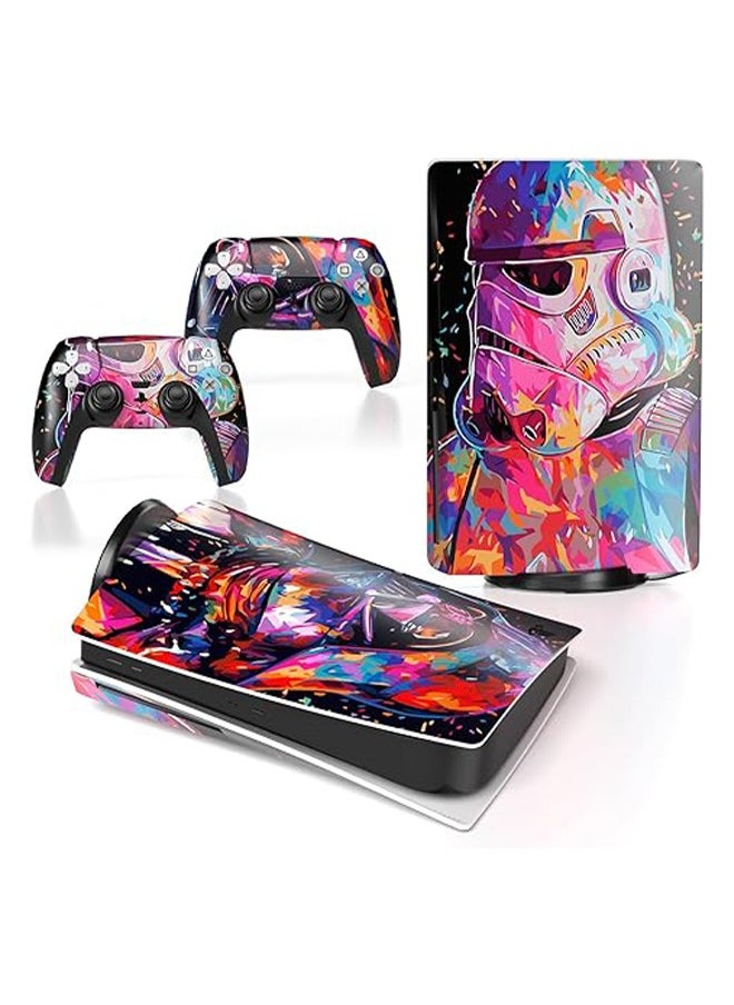 Colorskin Sony PS5 Disc Edition Console and Controller Accessories Cover Skins Controller Skin Gift Skins for PS5 Vinyl Decal Cover for Playstation 5 Controller Console Full Set PS5 Star Wars Multicolour  - Image 2