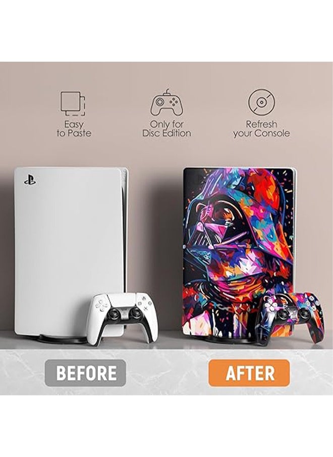 Colorskin Sony PS5 Disc Edition Console and Controller Accessories Cover Skins Controller Skin Gift Skins for PS5 Vinyl Decal Cover for Playstation 5 Controller Console Full Set PS5 Star Wars Multicolour  - Image 5